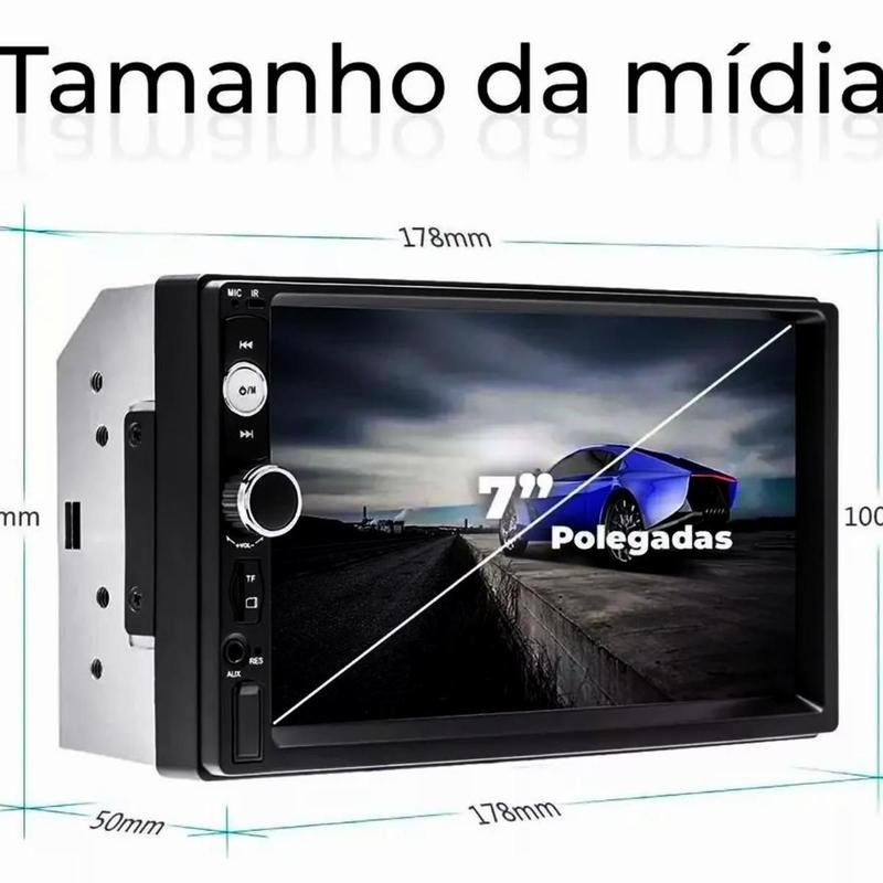 Central Multimídia 7 Bluetooth Usb Aux Espelhamento Ley-2067